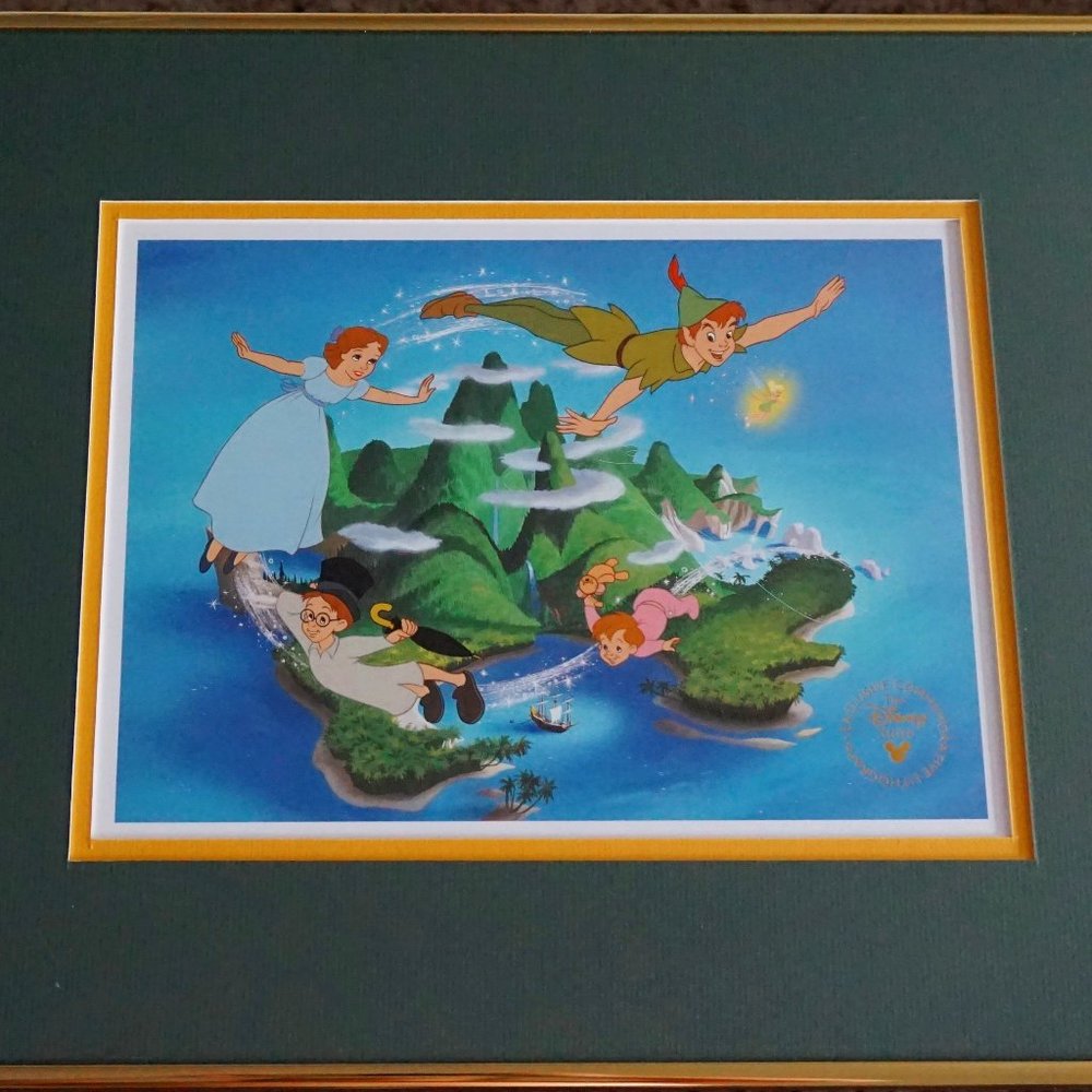 Disney Peter Pan Disney Store Exclusive Commemorative Lithograph